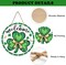 Welcome St. Patrick's Day Clover Front Door Sign, Shamrock Farmhouse Wood Door Hanger Outdoor Outside Porch Decor, Spring Irish Gold Coins Wooden Wreath Indoor Wall Hanging Decoration